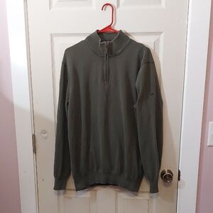 Timberland Green Regular Fit Mock Neck Quarter Zip Sweater Mens Size XL